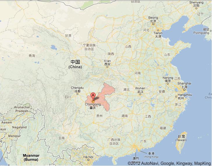 Chongqing innerhalb von China